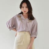 ライトブラウン | ◎Emsexcite◎ 刺繍開襟SH | RETRO GIRL