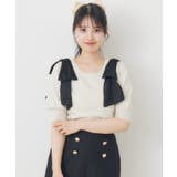 WHT4 | パフスリーブ肩リボンNT | RETRO GIRL