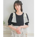 BLK1 | パフスリーブ肩リボンNT | RETRO GIRL