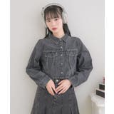 BLK1 | リボン付デニムSH | RETRO GIRL