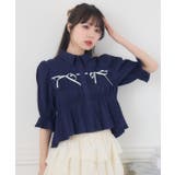 BLU2 | ステッチリボンペプラムSH | RETRO GIRL