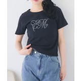 BLK1 | ビジューロゴTEE | RETRO GIRL