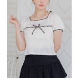 WHT4 | チェックパイピングTEE | RETRO GIRL