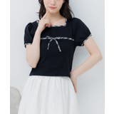 BLK1 | チェックパイピングTEE | RETRO GIRL
