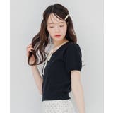 リボンつきロゴ刺繍ニットプルオーバー | RETRO GIRL | 詳細画像13