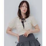リボンつきロゴ刺繍ニットプルオーバー | RETRO GIRL | 詳細画像19