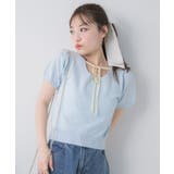 リボンつきロゴ刺繍ニットプルオーバー | RETRO GIRL | 詳細画像5