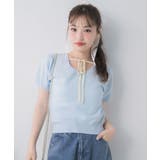リボンつきロゴ刺繍ニットプルオーバー | RETRO GIRL | 詳細画像6