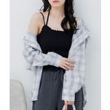 C/GRY | レース付フーディーシアーシャツ | RETRO GIRL