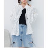 P/WHT | レースフリルワッフルBZ | RETRO GIRL