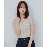 チェック柄パフ袖カットソー | RETRO GIRL | 詳細画像22 