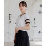 袖リボンビジューロゴTEE | RETRO GIRL | 詳細画像35