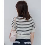 襟付きスカシ編みニット | RETRO GIRL | 詳細画像14