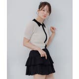 襟付きスカシ編みニット | RETRO GIRL | 詳細画像24
