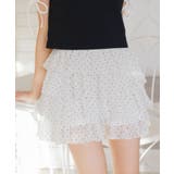 P/WHT | メニーフリルシフォンミニSK | RETRO GIRL