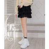 BLK1 | メニーフリルシフォンミニSK | RETRO GIRL