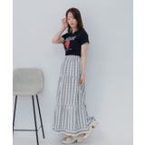 【セットアップ対応】チェック柄裾フリルロングSK | RETRO GIRL | 詳細画像8 