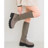 C/GRY | ソックスロングブーツ | RETRO GIRL