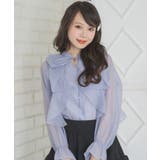 BLU0 | 肩リボンフリルBL | RETRO GIRL