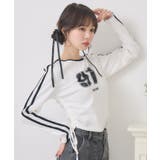 WHT2 | 袖ラインドロストTEE | RETRO GIRL