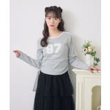 GRY1 | 袖ラインドロストTEE | RETRO GIRL