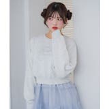 P/WHT | ラメ刺繍ロゴトレーナー | RETRO GIRL