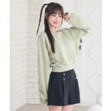 GRN0 | ラメ刺繍ロゴトレーナー | RETRO GIRL