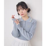 襟バイカラーリブNTPO | RETRO GIRL | 詳細画像1 