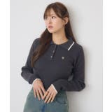 GRY2 | 襟バイカラーリブNTPO | RETRO GIRL