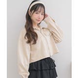 WHT4 | ロゴ刺繍スエードJK | RETRO GIRL