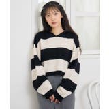 BLK1 | ボーダーショートNTフーディー | RETRO GIRL