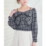 パイピングリボンチェックBL | RETRO GIRL | 詳細画像1 