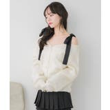 肩リボン起毛カーデ | RETRO GIRL | 詳細画像12 