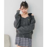 肩リボン起毛カーデ | RETRO GIRL | 詳細画像17 