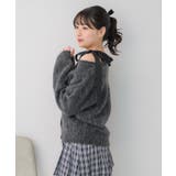 肩リボン起毛カーデ | RETRO GIRL | 詳細画像19 