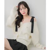 肩リボン起毛カーデ | RETRO GIRL | 詳細画像2 