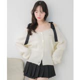 肩リボン起毛カーデ | RETRO GIRL | 詳細画像8 