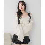 肩リボン起毛カーデ | RETRO GIRL | 詳細画像9 