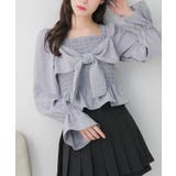 BLU0 | フロントリボンシャーリングBL | RETRO GIRL