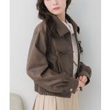 BRN0 | レースパッチ付FレザーBZ | RETRO GIRL