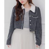 BLK1 | 2枚襟ツイードJK | RETRO GIRL
