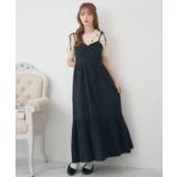 BLK1 | 肩リボンレースキャミOP | RETRO GIRL