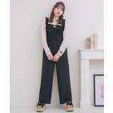 BLK1 | 肩リボンサロペット | RETRO GIRL