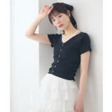 BLK1 | シャーリングドット釦CT | RETRO GIRL