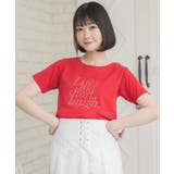 RED0 | ラインストーンロゴTEE | RETRO GIRL