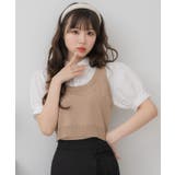 BEG0 | パフ袖ドッキングSH | RETRO GIRL