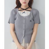GRY1 | ドッキングリブニットプルオーバー | RETRO GIRL