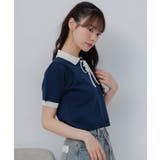 レースアップ襟付ニットプルオーバー | RETRO GIRL | 詳細画像6