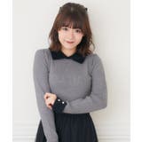 GRY2 | 配色シャギー襟NT | RETRO GIRL