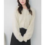 WHT2 | ビジュー付きシャギーカーデ | RETRO GIRL